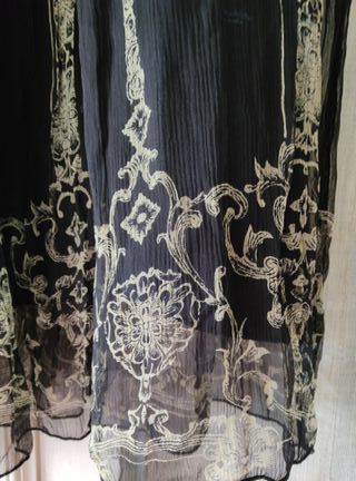 Falda Derhy bordada gasa y terciopelo Talla S