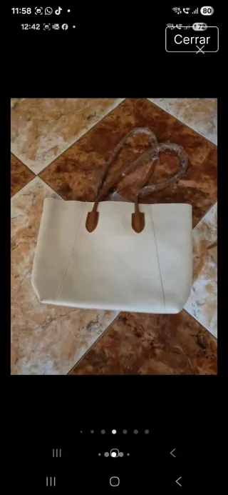 Bolso Crechi marrón con flecos