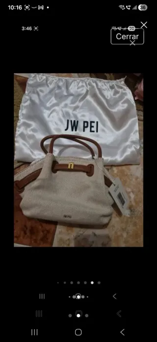 Bolso Crechi marrón con flecos