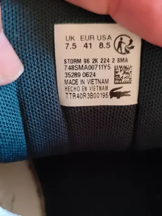 Zapatillas Lacoste Oro y Blanco