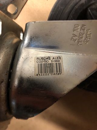 Ruedas giratorias Alex (4 unidades)