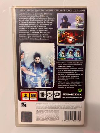 Scatola del gioco PSP Crisis Core: Final Fantasy VII