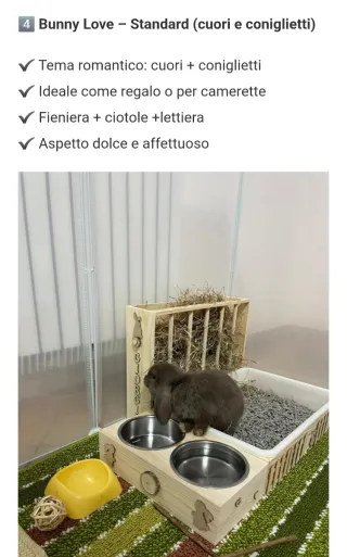 Casetta artigianale in legno naturale, Porta Fieno