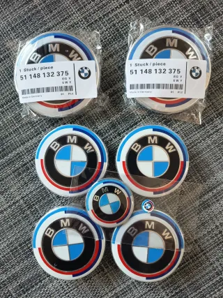 KIT 8 Escudos BMW 50 Aniversario (Juego)
