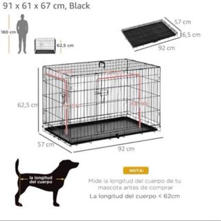 Jaula para perros negra