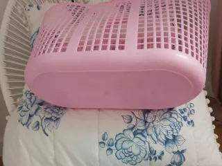 Cesta vintage multiusos rosa