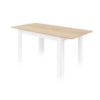Mesa de comedor extensible madera y tela