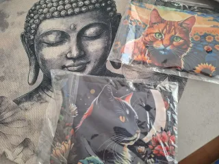 2 Monederos Gatos Diseño Luna y Girasoles