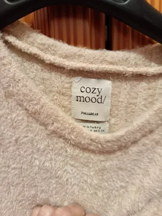 Camiseta beige manga larga crop top