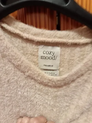 Camiseta beige manga larga crop top