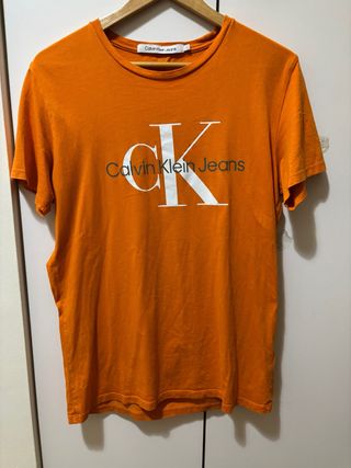 Camiseta Calvin Klein Jeans Naranja Talla S