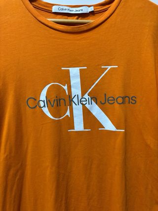 Camiseta Calvin Klein Jeans Naranja Talla S