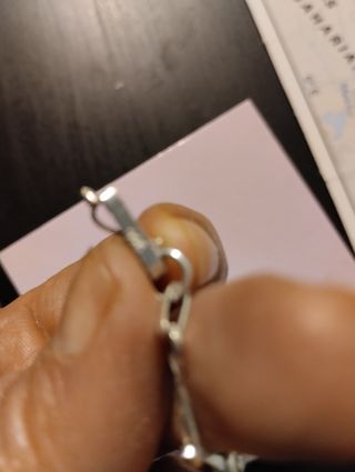 Pulsera de plata con eslabones