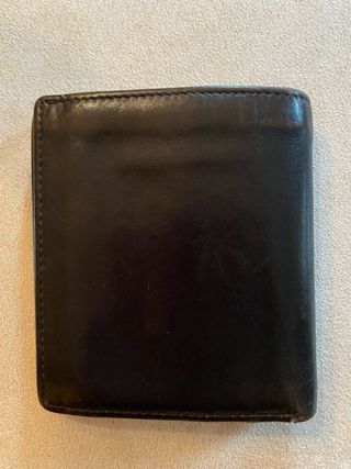 Portafoglio in vera pelle nero