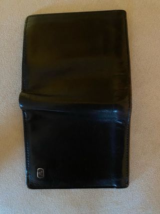 Portafoglio in vera pelle nero