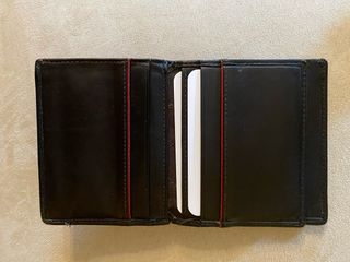 Portafoglio in vera pelle nero