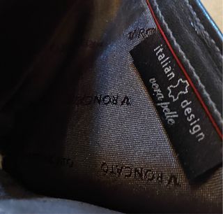 Portafoglio in vera pelle nero