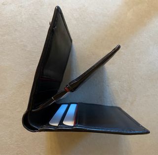 Portafoglio in vera pelle nero