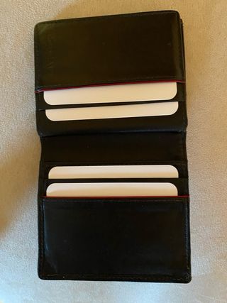 Portafoglio in vera pelle nero