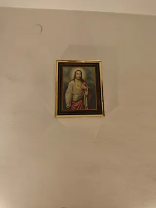 Cuadro Jesucristo con marco dorado