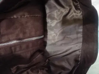 Chaqueta marrón efecto ante