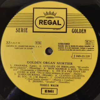 Vinilo Organ Mortier Golden