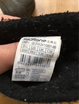 Botas de nieve, talla 22-23