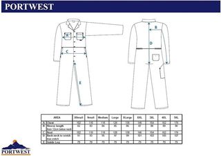 Portwest Mono Euro Work, Tamaño: XS, Azul Marino