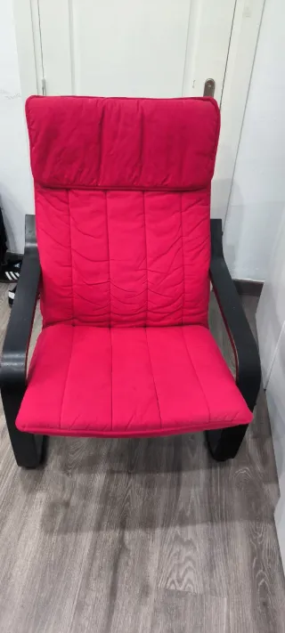 Mecedora Ikea Negra y Rosa