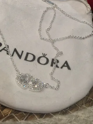 Collar Pandora Doble Corazón
