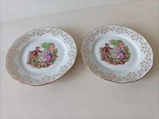 Platos Limoges época dorados (2 unidades)