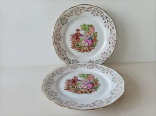 Platos Limoges época dorados (2 unidades)