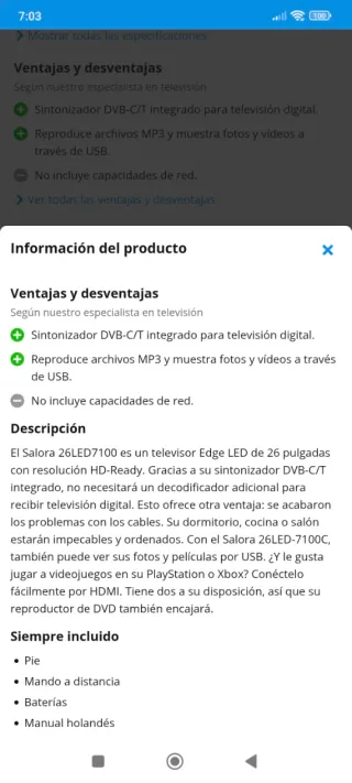 Televisor Salora Negro