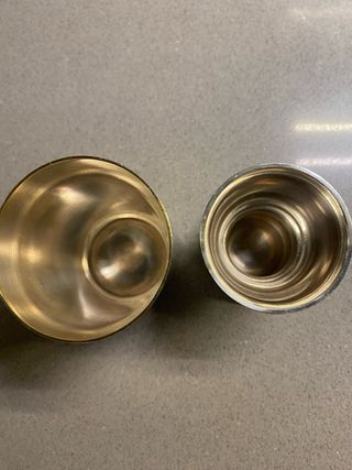 2 cubiletes de estaño