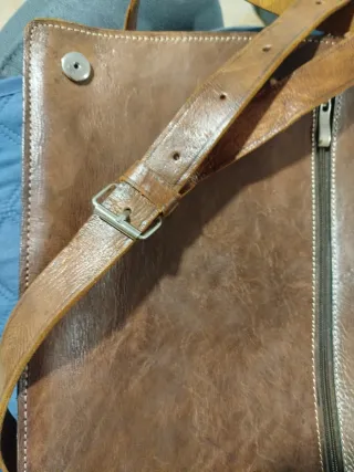 Maletín piel vintage documentos