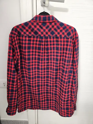 Camicia Wrangler a quadri rossa e blu taglia M