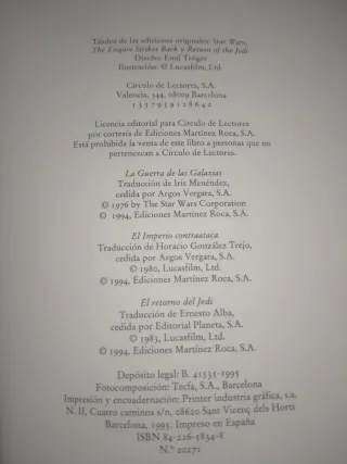 STAR WARS LA GUERRA DE LAS GALAXIAS LIBRO TRILOGÍA