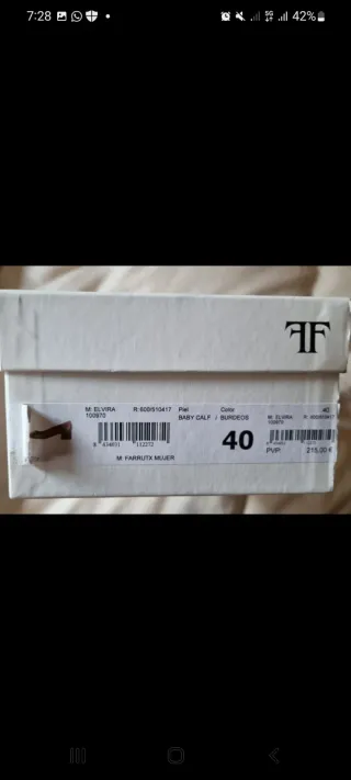 Zapatos Farrutx burdeos talla 40