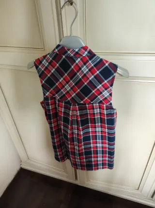 Camicia a quadri rossa e blu taglia XS