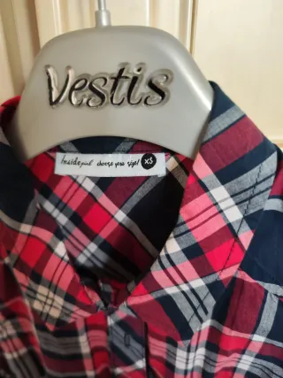 Camicia a quadri rossa e blu taglia XS