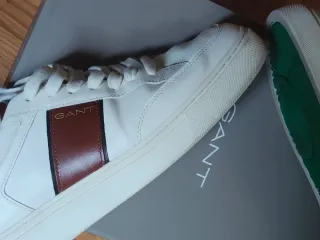 Zapatillas Gant Cuero Talla 43 Marrón/Blanco