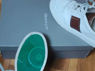 Zapatillas Gant Cuero Talla 43 Marrón/Blanco