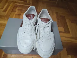 Zapatillas Gant Cuero Talla 43 Marrón/Blanco