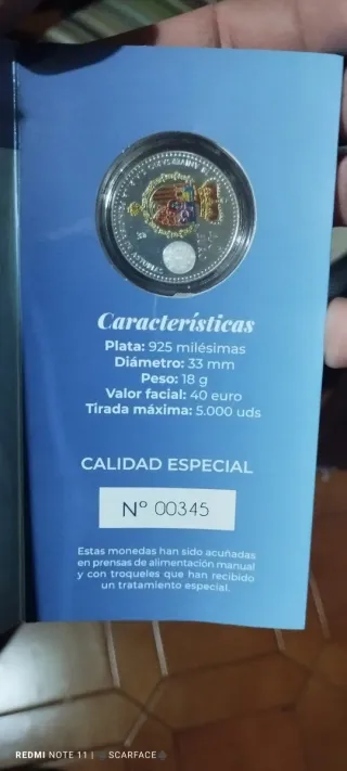 Moneda 40€ Plata Princesa Asturias Emisión 2023