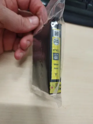 2 Cartuchos Tinta Epson 27XL Cyan y Yellow