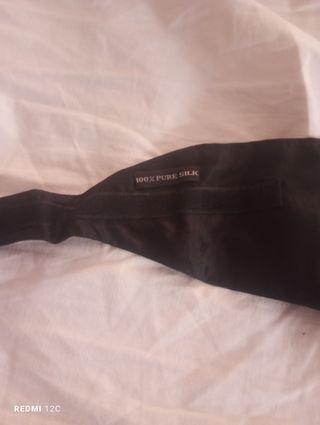 Fascia nera in seta per camerieri e barman