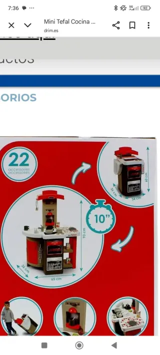 Cocinita Tefal Plegable con Accesorios