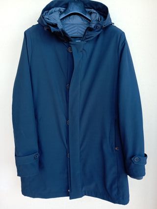 Giacca uomo blu con cappuccio