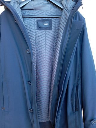 Giacca uomo blu con cappuccio