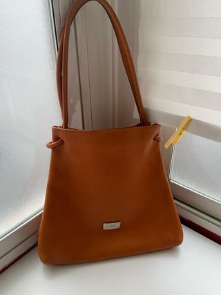 Bolso de piel naranja Cats